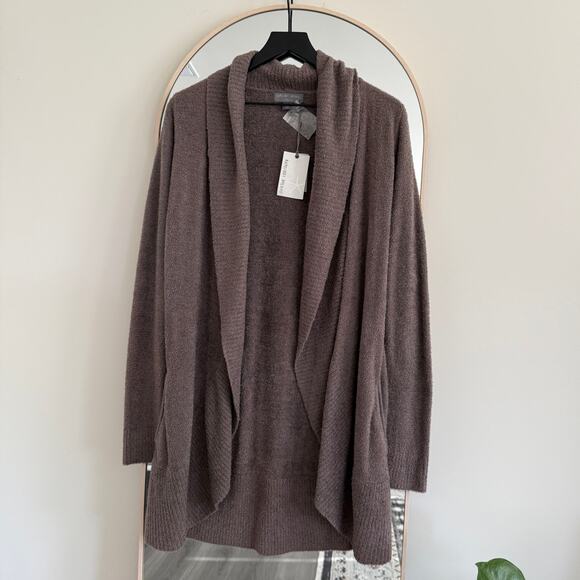 Barefoot Dreams CozyChic Lite Circle Cardi Brown Ash - Picture 1 of 3